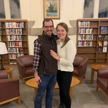Allison and Christopher get engaged at the library.