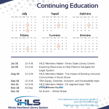 July-December 2021 Continuing Education Calendar Handout