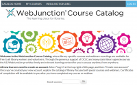 Screen capture of WebJunction Course Catalog homepage.